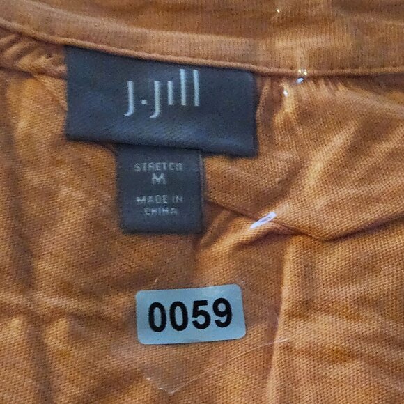J. Jill Woman Orange Tunic Top Size Medium Casual Comfort Resortwear Minimalist - Picture 12 of 12
